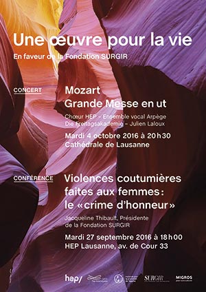 Affiche de l'évènement Ens. voc. Arpège, Chœur HEP, Die Freitagsakademie – Mozart, Grande Messe en ut