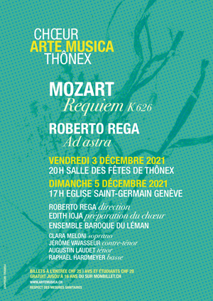 Affiche de l'évènement Choeur Arte Musica, Thônex – Requiem de Mozart