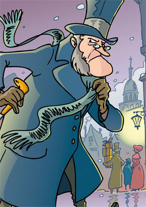 Affiche de l'évènement Spectacle famille – Le drôle de Noël de M. Scrooge