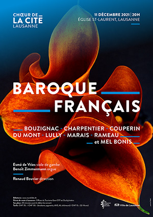 Affiche de l'évènement Choeur de la Cité de Lausanne – Baroque français