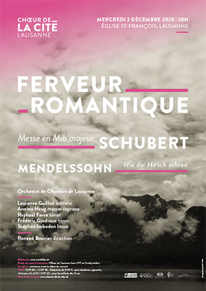 Affiche de l'évènement Choeur de la Cité de Lausanne – Ferveur Romantique