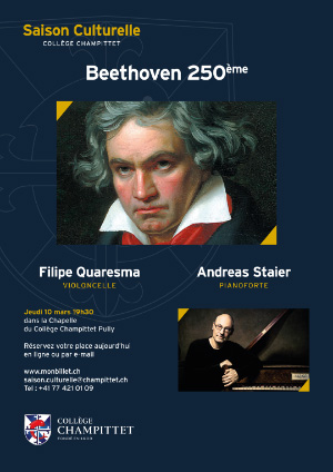 Affiche de l'évènement Saison culturelle de Champittet 2021-2022 – Andreas Staier – Beethoven 250ème