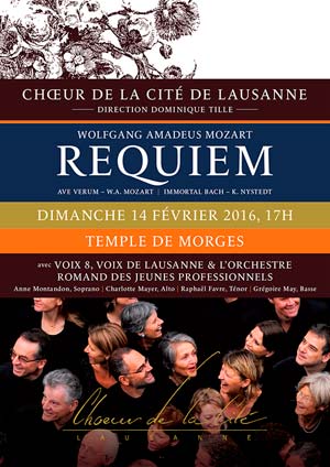 Affiche de l'évènement Chœur de la Cité – Requiem de Mozart