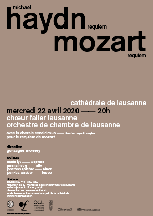 Affiche de l'évènement Choeur Faller Lausanne – Requiems de Mozart et Haydn