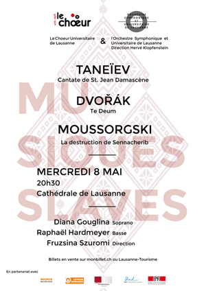 Affiche de l'évènement Chœur Universitaire de Lausanne – Musiques slaves