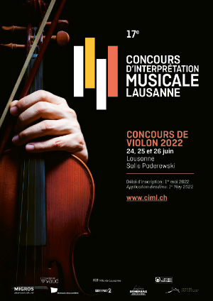Affiche de l'évènement Concours d'Interprétation Musicale de Lausanne (CIML) – Concours de violon – finale