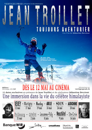 Affiche de l'évènement Projection – Jean Troillet, toujours aventurier