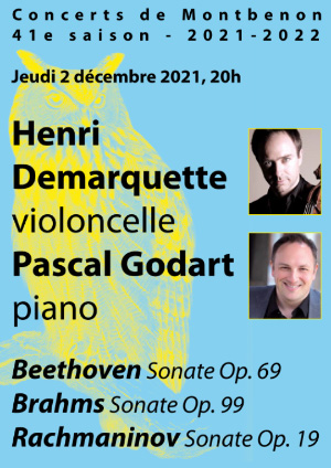Affiche de l'évènement 41e saison des Concerts de Montbenon – Henri Demarquette et Pascal Godart