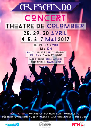Affiche de l'évènement Chorale pop-rock – Crescendo
