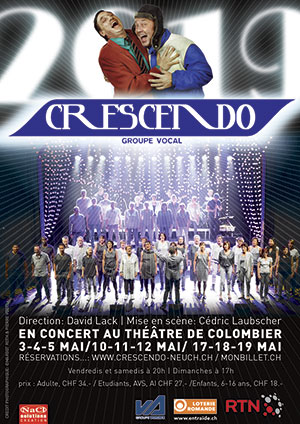 Affiche de l'évènement La chorale pop-rock fête ses 15 ans ! – Crescendo