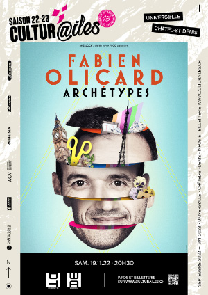 Affiche de l'évènement Les Cultur@iles, mentalisme – Fabien Olicard – Archétypes