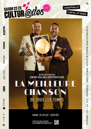 Affiche de l'évènement Les Cultur@iles, humour musical – La meilleure chanson de tous les temps