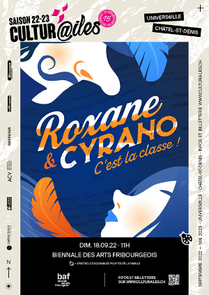 Affiche de l'évènement Les Cultur@iles, théâtre – Roxane & Cyrano – C’est la classe!