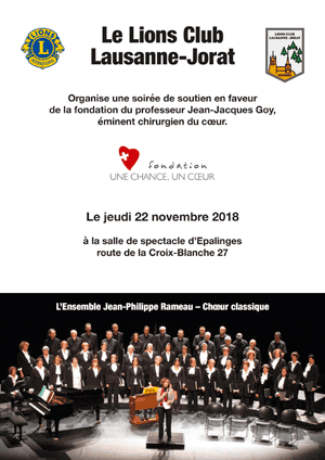 Affiche de l'évènement Concert en faveur de la Fondation Une chance, Un coeur – Ensemble Jean-Philippe Rameau
