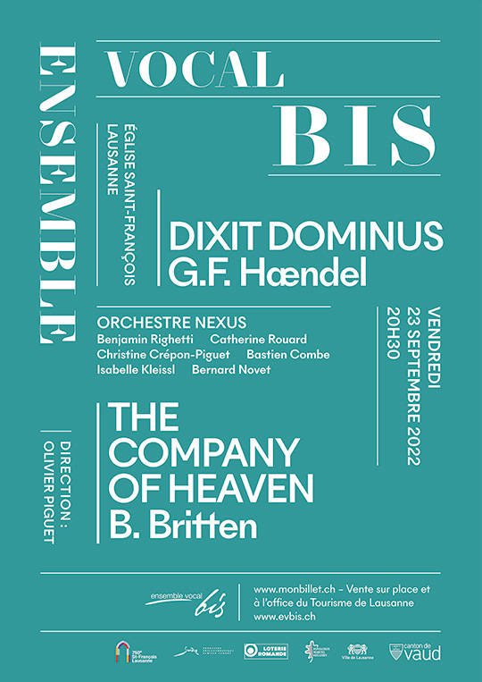 Affiche de l'évènement L'Ensemble Vocal Bis présente – Dixit Dominus & The Company of Heaven