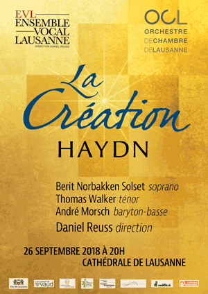 Affiche de l'évènement Ensemble Vocal de Lausanne – La Création de Haydn