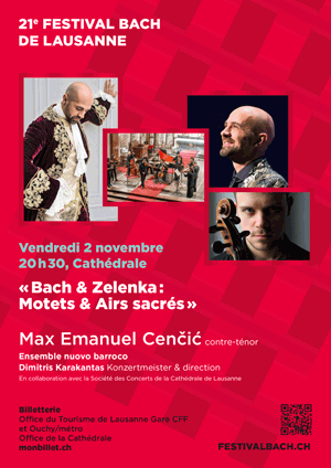 Affiche de l'évènement Festival Bach - concert 1 – Max Emanuel Cenčić : Bach & Zelenka
