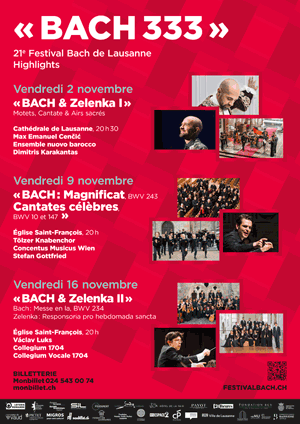 Affiche de l'évènement Festival Bach - concert 5 – Bach & Zelenka