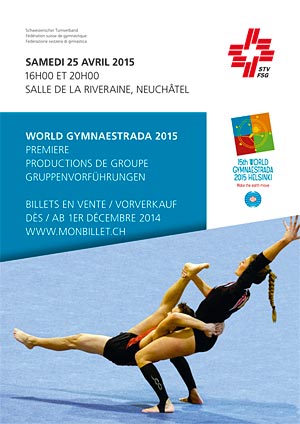 Affiche de l'évènement Première des productions de groupe – World Gymnaestrada 2015