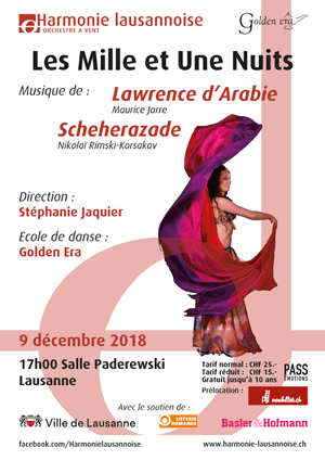 Affiche de l'évènement Harmonie Lausannoise – Les Mille et Une Nuits