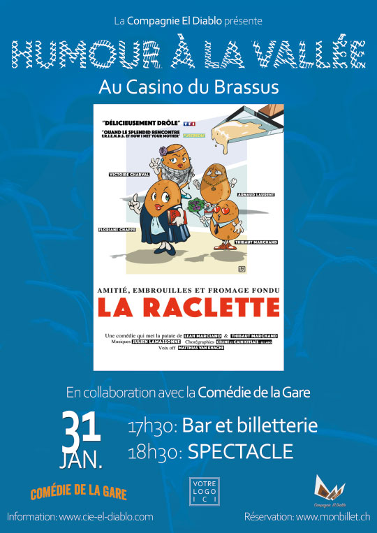 Affiche de l'évènement La Compagnie El Diablo présente Humour à la Vallée – La Raclette