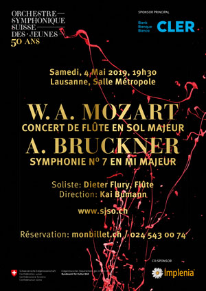 Affiche de l'évènement W.A. Mozart & A. Bruckner – Orchestre Symphonique Suisse des Jeunes