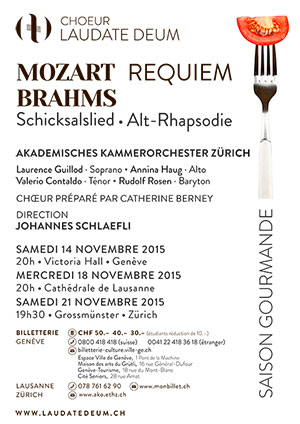 Affiche de l'évènement Laudate Deum – Requiem de Mozart, Brahms