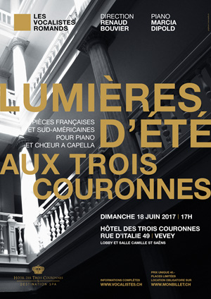 Affiche de l'évènement Les Vocalistes Romands – Lumières d'Été aux Trois Couronnes