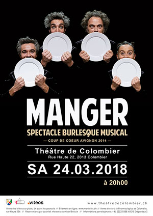 Affiche de l'évènement Théâtre burlesque musical – Manger