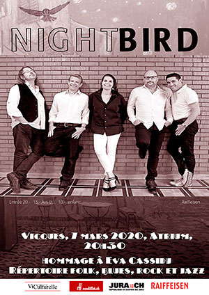 Affiche de l'évènement Concert hommage à Eva Cassidy – Nightbird