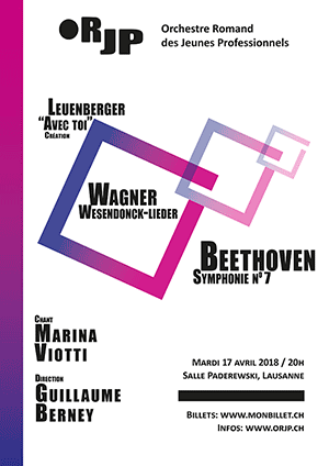 Affiche de l'évènement Orchestre Romand des Jeunes Professionnels – « Avec toi », un concert avec Marina Viotti