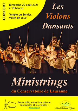 Affiche de l'évènement Rencontres culturelles de la Vallée de Joux – Ministrings & Les Violons Dansants