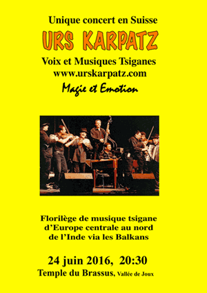 Affiche de l'évènement Voix & Musiques Tsiganes – Urs Karpatz