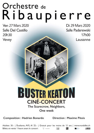 Affiche de l'évènement Orchestre de Ribaupierre – Buster Keaton, Ciné-concert