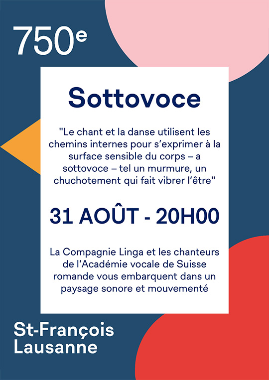 Affiche de l'évènement Dans le cadre du 750e anniversaire de Saint-François – Sottovoce – Compagnie Linga & AVSR