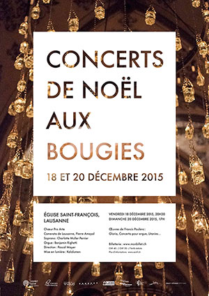 Affiche de l'évènement Pro Arte & Camerata de Lausanne – Concerts de Noël aux bougies