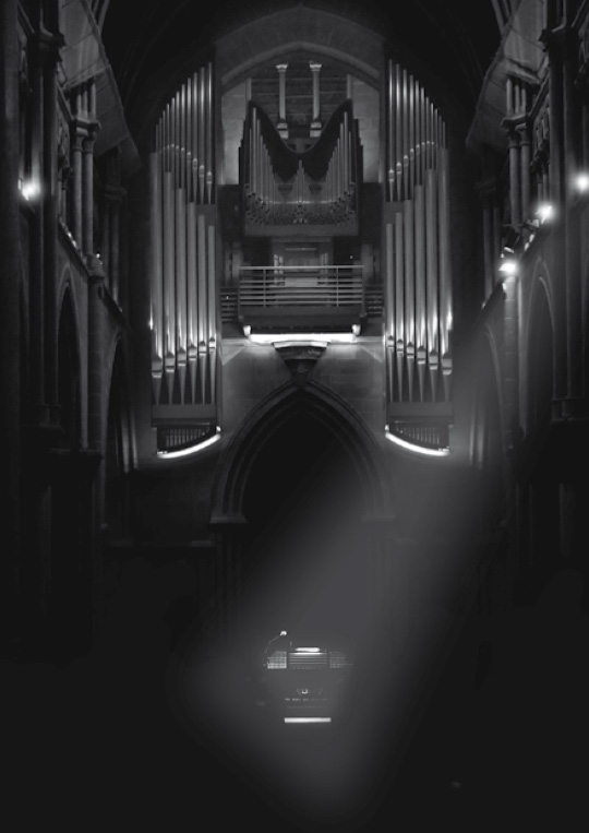 Affiche de l'évènement Dans le cadre du Festival de la Cité, avec Jean-Christophe Geiser – Les grandes orgues dans le noir