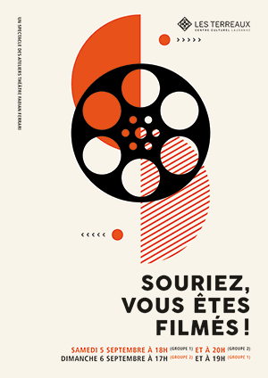 Affiche de l'évènement Spectacle des Ateliers Théâtre Fabian Ferrari – Souriez, vous êtes filmés!