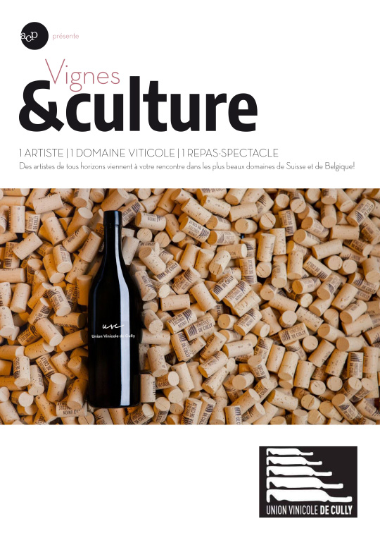 Affiche de l'évènement Agence ACP – humour et musique – Union Vinicole de Cully – Vignes & Culture