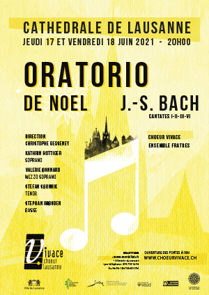 Affiche de l'évènement Chœur Vivace et Ensemble Fratres – Oratorio de Noël, J.-S. Bach