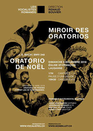 Affiche de l'évènement Les Vocalistes Romands – Miroir des Oratorios J. S. Bach : Oratorio de Noël